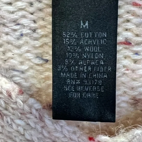 Magaschoni NWT $398 Sweater Beige Confetti Alpaca Wool Blend V Neck Size M - Picture 9 of 14